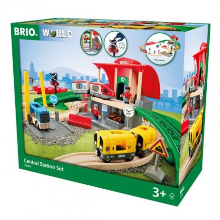 BRIO traukinio bėgių rinkinys Central Station, 33989 33989