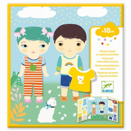DJECO daugkartiniai lipdukai Clothes, DJ09070 DJ09070