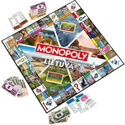 MONOPOLY stalo žaidimas Lietuva yra Graži, LT, WM05740-LIT-6 