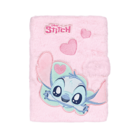 STITCH DISNEY A5 pūkuota užrašų knygutė rožinė, 99527PTR 
