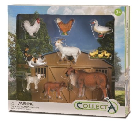COLLECTA figūrėlių rinkinys su ūkio gyvūnais, 9 vnt, 84049 