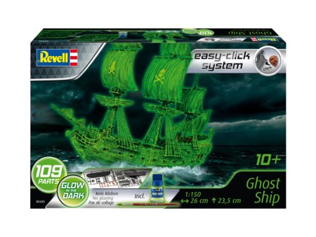 REVELL 1:150 šviečiantis tamsoje modelis Ghost Ship Easy-Click, 05435 