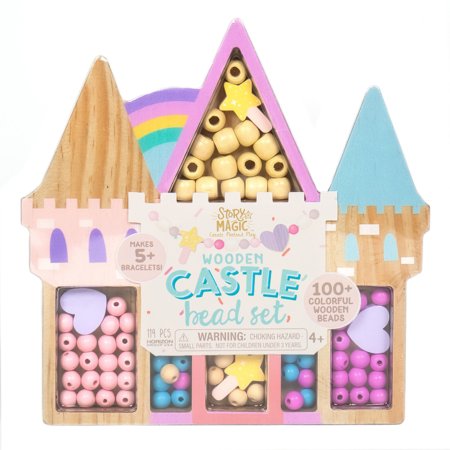 STORY MAGIC kūrybinis rinkinys Mediniai pilies karoliukai, 205526 