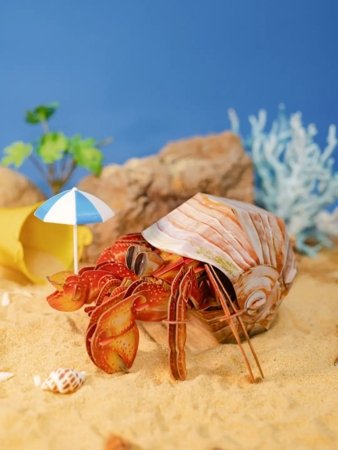 MAKEBUG 3D popierinė delionė Hermit Crab, MB-B-0008 
