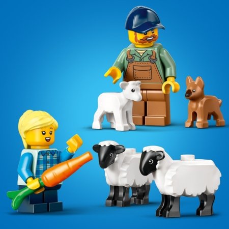 60461 LEGO® City Great Vehicles Raudonas ūkio traktorius su priekaba ir avimi 