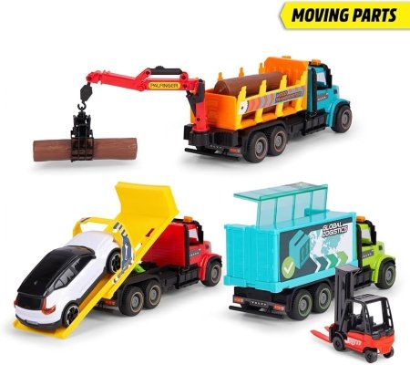 DICKIE TOYS sunkiasvoriai sunkvežimiai, asort., 203744018 