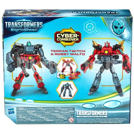 TRANSFORMERS transformeris Earthspark Cyber-Combiner Terran Twitch & Robby Malto, F8438 