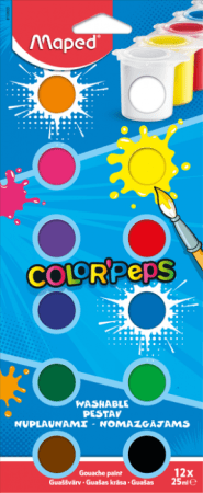 MAPED COLORPEPS guašas 12x25ml, 228106000000 228106000000