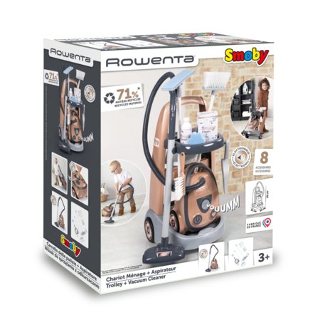 SMOBY valymo vežimėlis su dulkių siurbliu Rowenta, 7600330325 