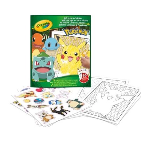 CRAYOLA kūrybinis rinkinys Color & Sticker, Pokemon, 04-2740G 