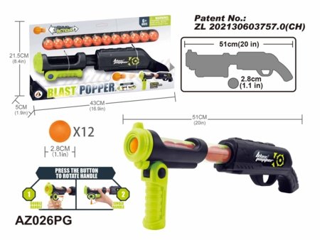 AJ SPORTZ blast popper rinkinys, AZ026PG 