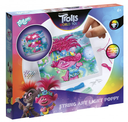 TOTUM kūrybinis rinkinys Stringart Ligth Up Trolls 2, 770171 770171