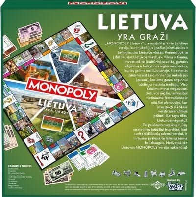 MONOPOLY stalo žaidimas Lietuva yra Graži, LT, WM05740-LIT-6 