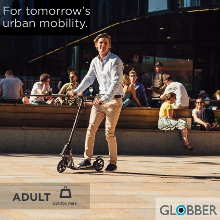 GLOBBER paspirtukas One K Active, juodas, 498-190 498-190