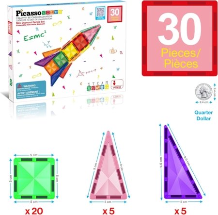 PICASSO TILES Magnetinis konstruktorius 30 det., PTM30 