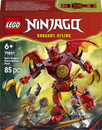 71851 LEGO® NINJAGO® Kai drakono-roboto kovos rinkinys 