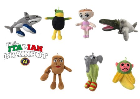 ITALIAN BRAIN ROT AI pliušinis žaislas, 28 cm, asort., BRT005 