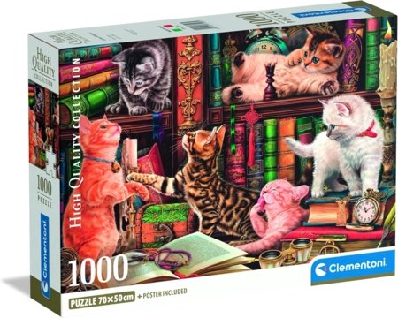 CLEMENTONI dėlionė Curious Whiskers, 1000 det., 37107 