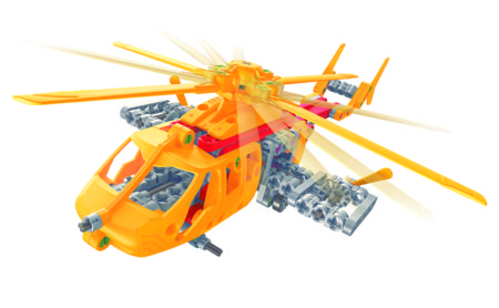 CLEMENTONI SCIENCE & PLAY BUILD konstruktorius Helicopter, 220 dalių, 75160 
