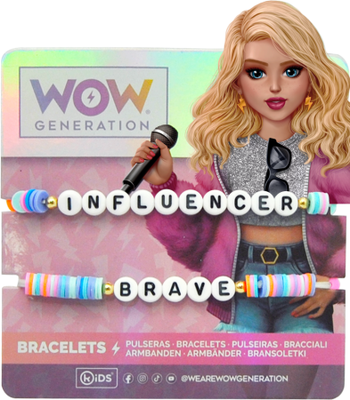 WOW GENERATION apyrankės su žinute, 2 vnt., WOW00008 