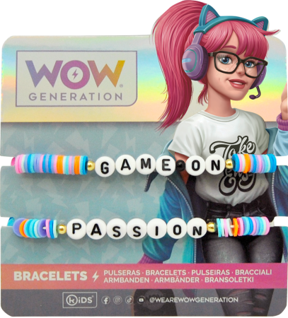 WOW GENERATION apyrankės su žinute, 2 vnt., WOW00008 