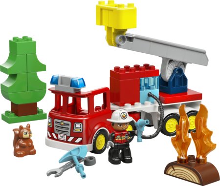 10473 LEGO® DUPLO® Town Ugniagesių sunkvežimis su žarna ir ugniagesiu 