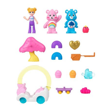 POLLY POCKET meškučio žaidimų rinkinys Care Bears, asort., JCC14 
