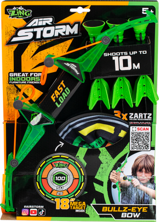 ZING lankas su strėlėmis ir taikiniu Air Storm Bullz Eye, assort., AS200 AS200