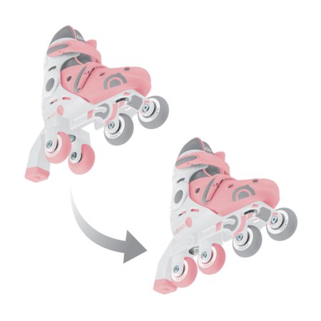 GLOBBER riedučiai Learning Skates 2 in 1, dydis 30-33, pasteliniai rožiniai, 783-210 