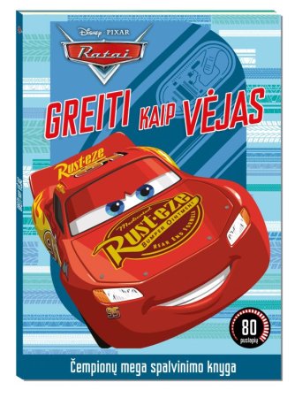 Ratai Greiti kaip vėjas mega spalvinimo knyga, 9786090508510 