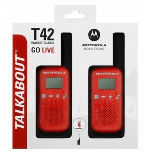 MOTOROLA racijos Talkabout T42 Red 2 vnt., B4P00811RDKMAW B4P00811RDKMAW