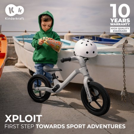 KINDERKRAFT balansinis dviratis Xploit, sidabrinis, KRXPLO00GRY0000 