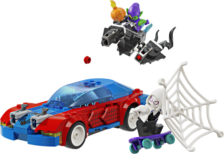 76279 LEGO® Super Heroes Marvel Žmogaus Voro Lenktyninis Automobilis Ir Venomizuotas Žaliasis Goblinas 