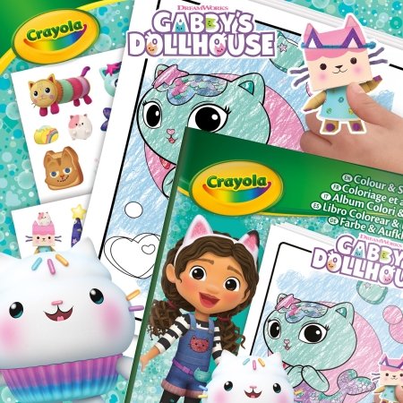 CRAYOLA kūrybinis rinkinys Color & Sticker, Gabby's Dollhouse, 04-7025G 
