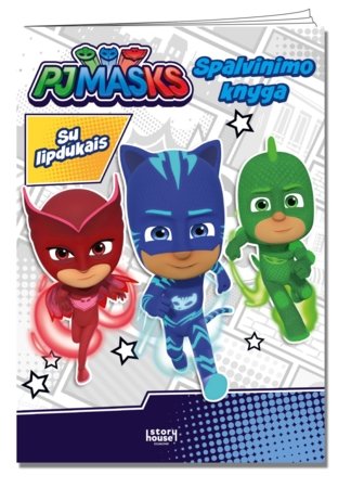 Pižamų herojai Spalvinimas su lipdukais, 9786090509302 