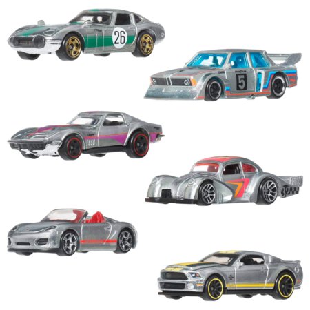 HOT WHEELS 1:64 šešių ZAMAC modelių rinkinys, JLB26 