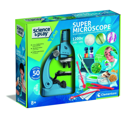 CLEMENTONI Science & Play mikroskopas 1200x, 75100BL 