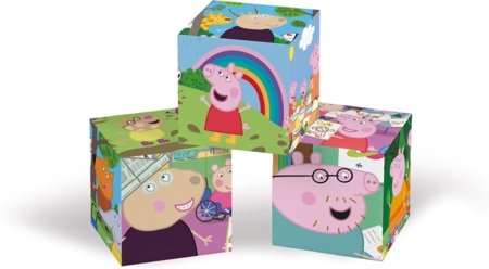 CLEMENTONI dėlionė Peppa Pig, 12 kubų., 41195 