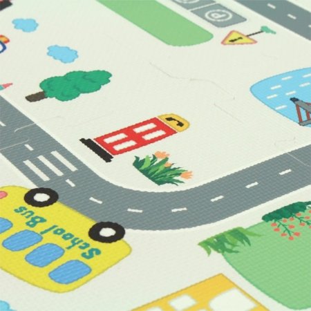 SUNTA vaikiškas dėlionės kilimėlis su automobiliais, 8 dalių, 3406V 