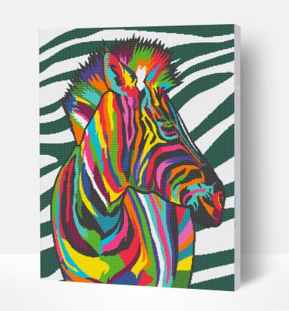 SPLAT PLANET deimantinė delionė zebras 30x40 cm, SP45638 SP45638