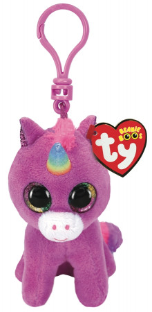 TY Beanie Boos pliušinis pakabukas violetinis vienaragis ROSETTE 9cm, TY35238 TY35238