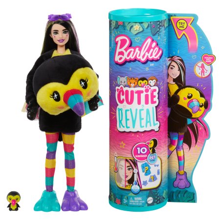 BARBIE Cutie Reveal rinkinys, džiunglių serija, tukano paukštė , HKR00 HKR00