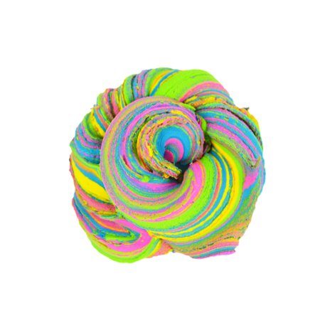 COMPOUND KINGS slaimas Butter Cloudz Swirls Large Rainbow Cotton Candy, WC11051712CKINT 