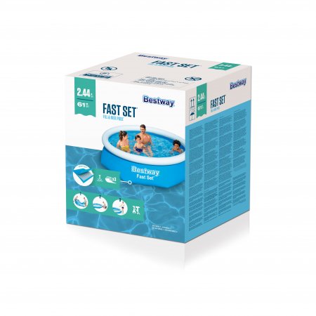 BESTWAY baseinas Fast Set, 2.44m x 0.61m, 57448 57448