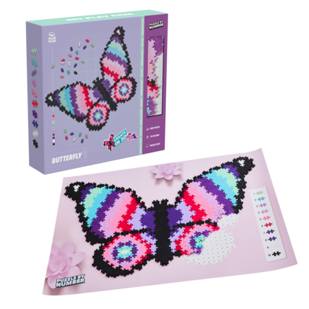 PLUS PLUS dėlionė pagal skaičius Drugelis 800 det., 3915 3915