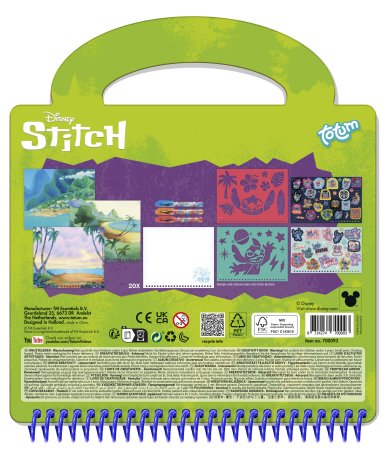 TOTUM DISNEY STITCH kūrybinis rinkinys Designer Activity Pad, 700093 