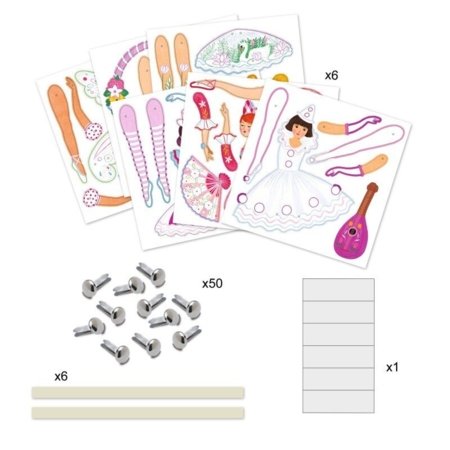 DJECO Judančios popierinės lėlės Balerinos, DJ09649 