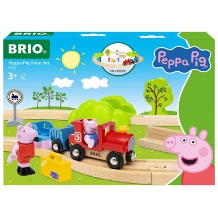 BRIO PEPPA PIG rinkinys su traukinio bėgiais, 36123 