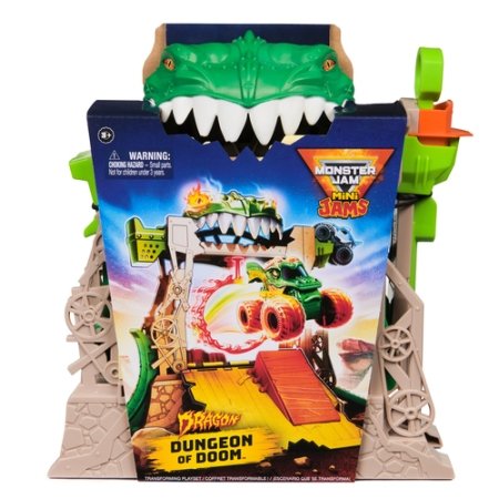 MONSTER JAM MINI JAMS paleidimo trasa su transporto priemone Dungeon of Doom, 6069758 