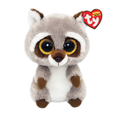 TY Beanie Boos meškėnas OAKIE pilkas, TY36375 TY36375